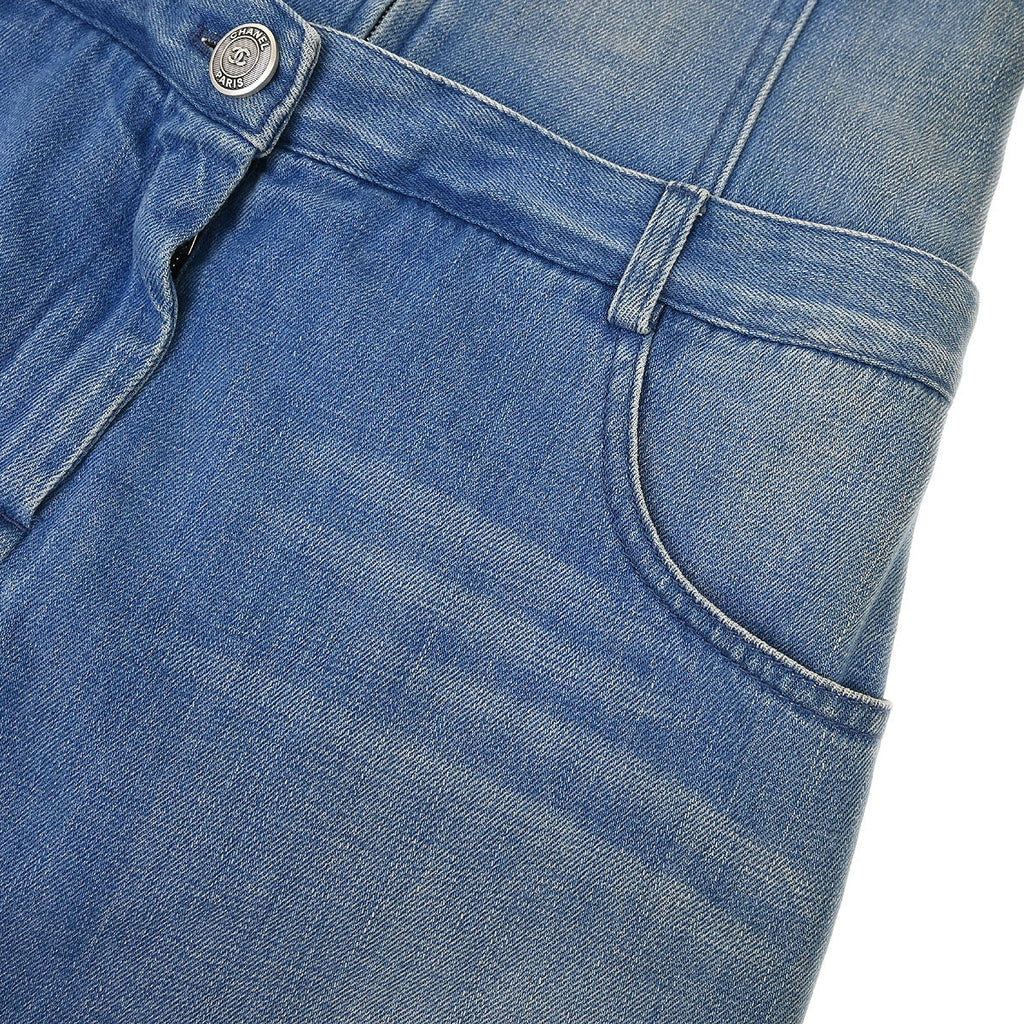 Chanel 2016 Denim Skirt Blue #36