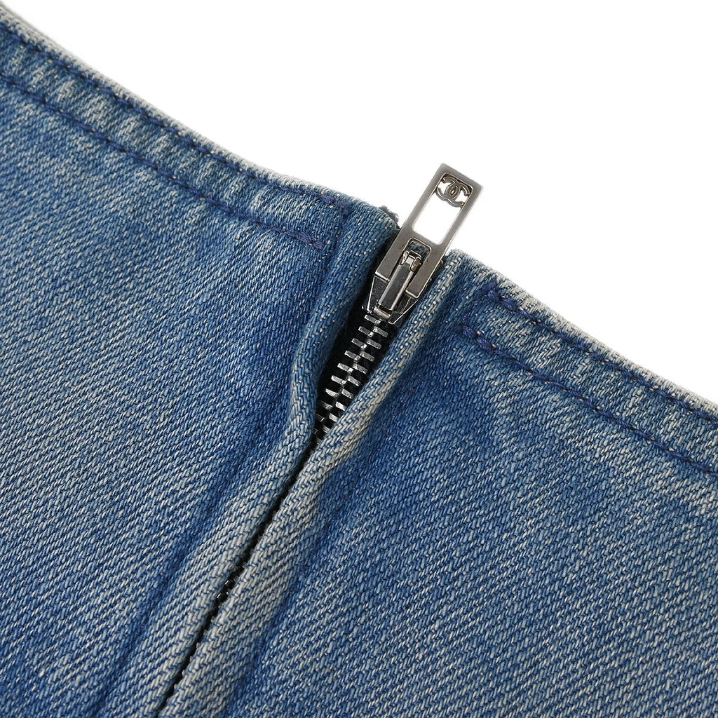 Chanel 2016 Denim Skirt Blue #36