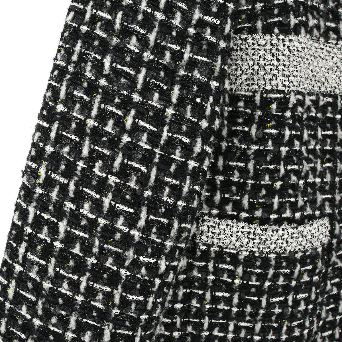Chanel 2017-2018 Collarless Zip Up Tweed Jacket Black #44