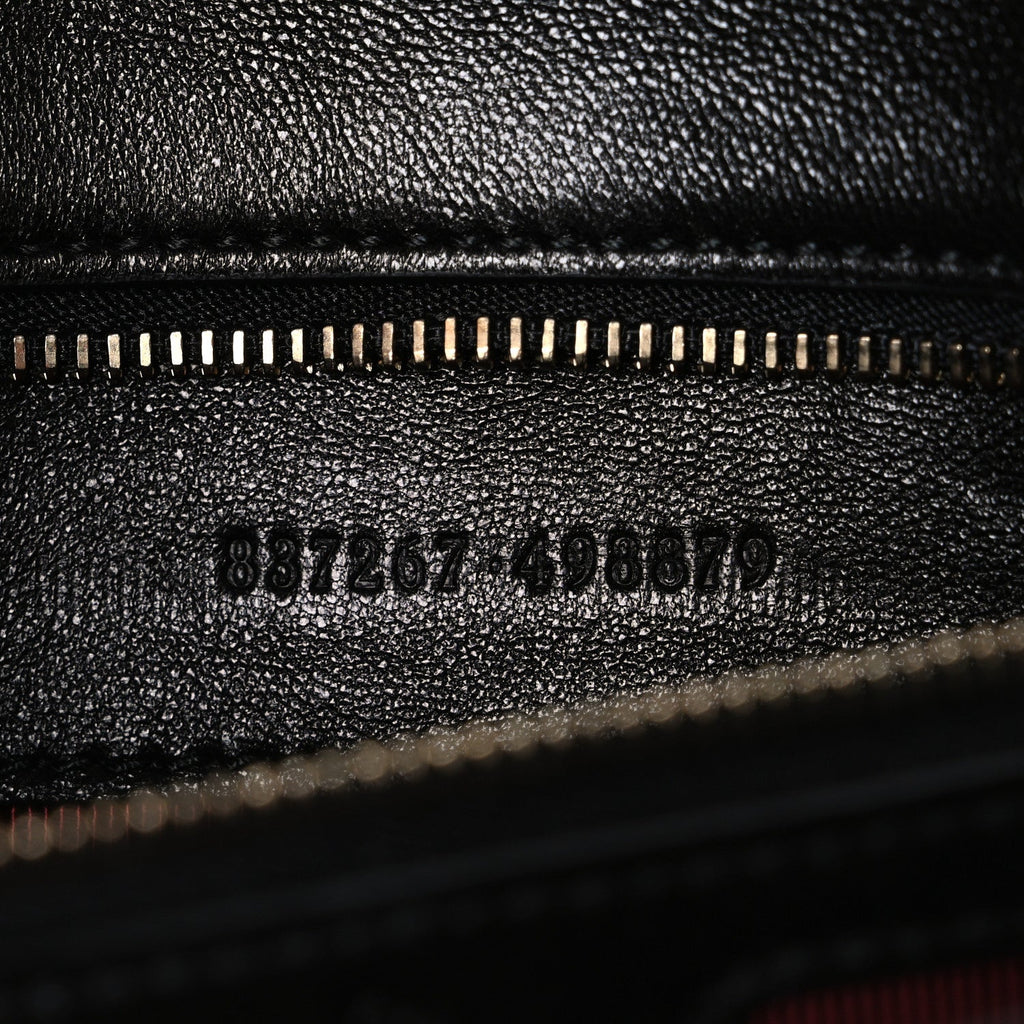 Gucci Lambskin Matelasse Medium GG Marmont Shoulder Bag Black