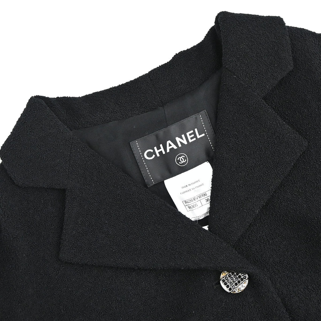 Chanel 2012 Single Breasted Jacket Black #36