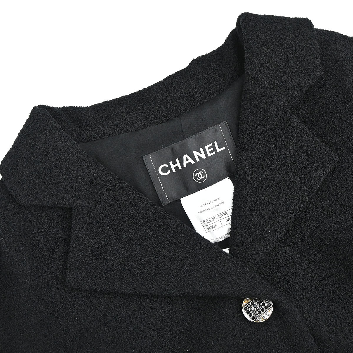 Chanel 2012 Single Breasted Jacket Black #36