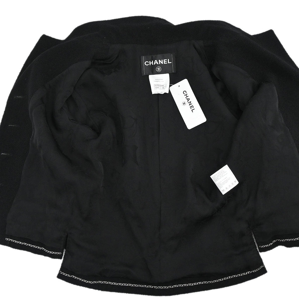 Chanel 2012 Single Breasted Jacket Black #36