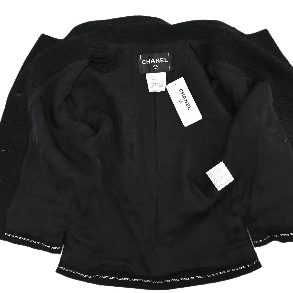 Chanel 2012 Single Breasted Jacket Black #36