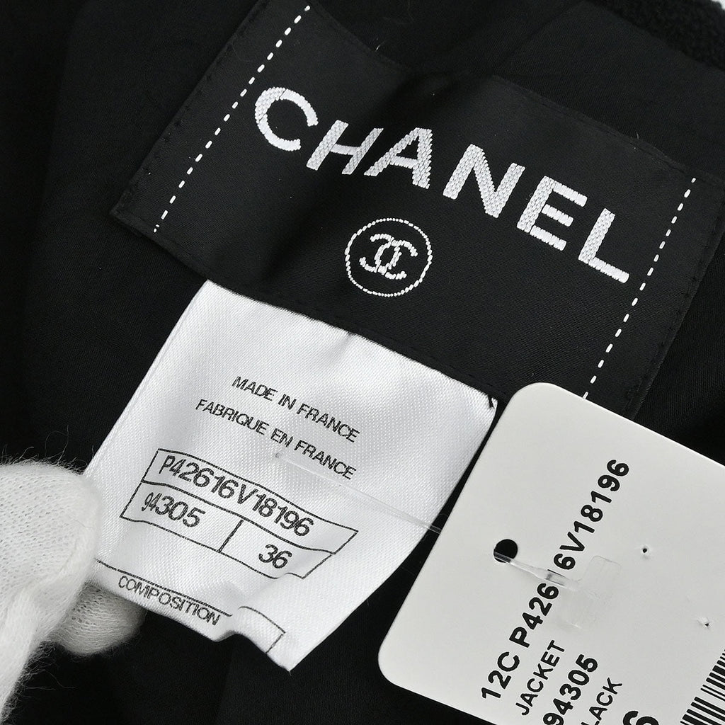 Chanel 2012 Single Breasted Jacket Black #36