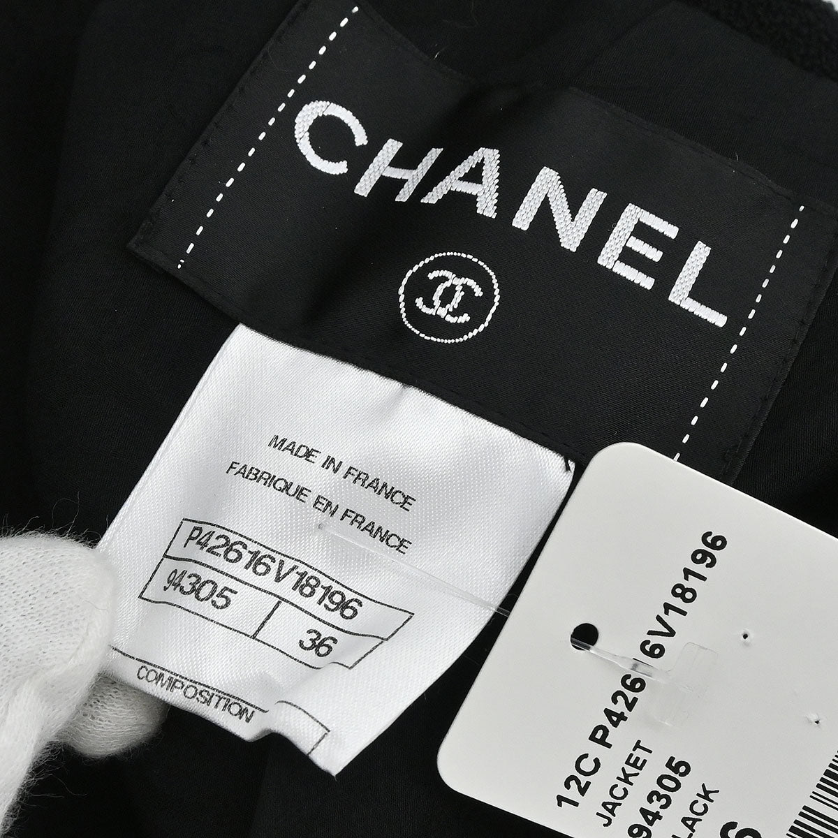 Chanel 2012 Single Breasted Jacket Black #36