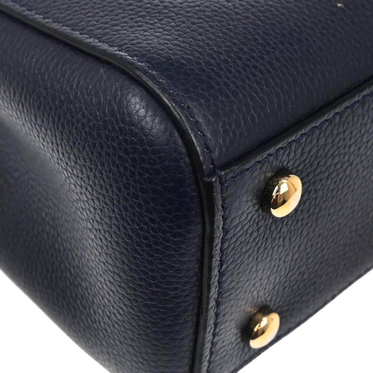 Chanel 2017 Navy Calfskin Neo Executive Mini Tote 2way Shoulder Handbag