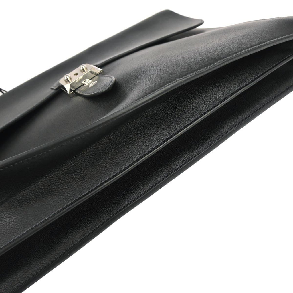Hermes Dark Navy Evergrain Sac a Depeches 41 Business Bag Handbag