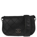 Chanel 2013-2014 Black Calfskin Paris-Edinburgh Highlander Messenger Bag