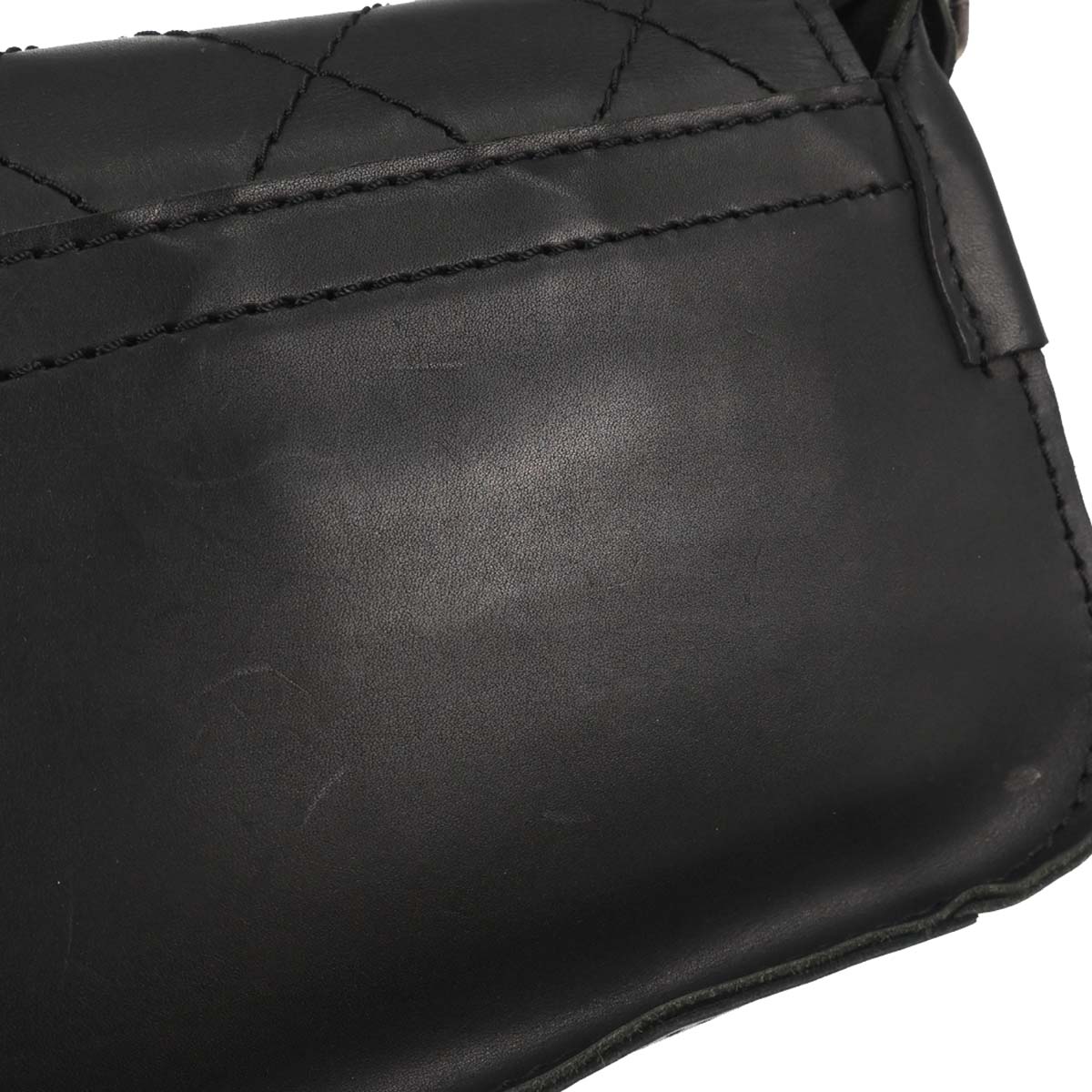 Chanel 2013-2014 Black Calfskin Paris-Edinburgh Highlander Messenger Bag