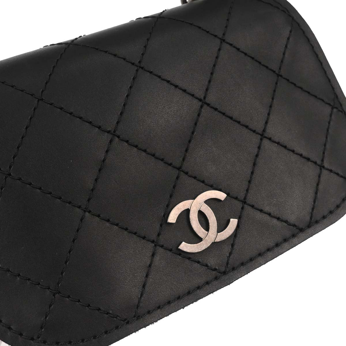 Chanel 2013-2014 Black Calfskin Paris-Edinburgh Highlander Messenger Bag