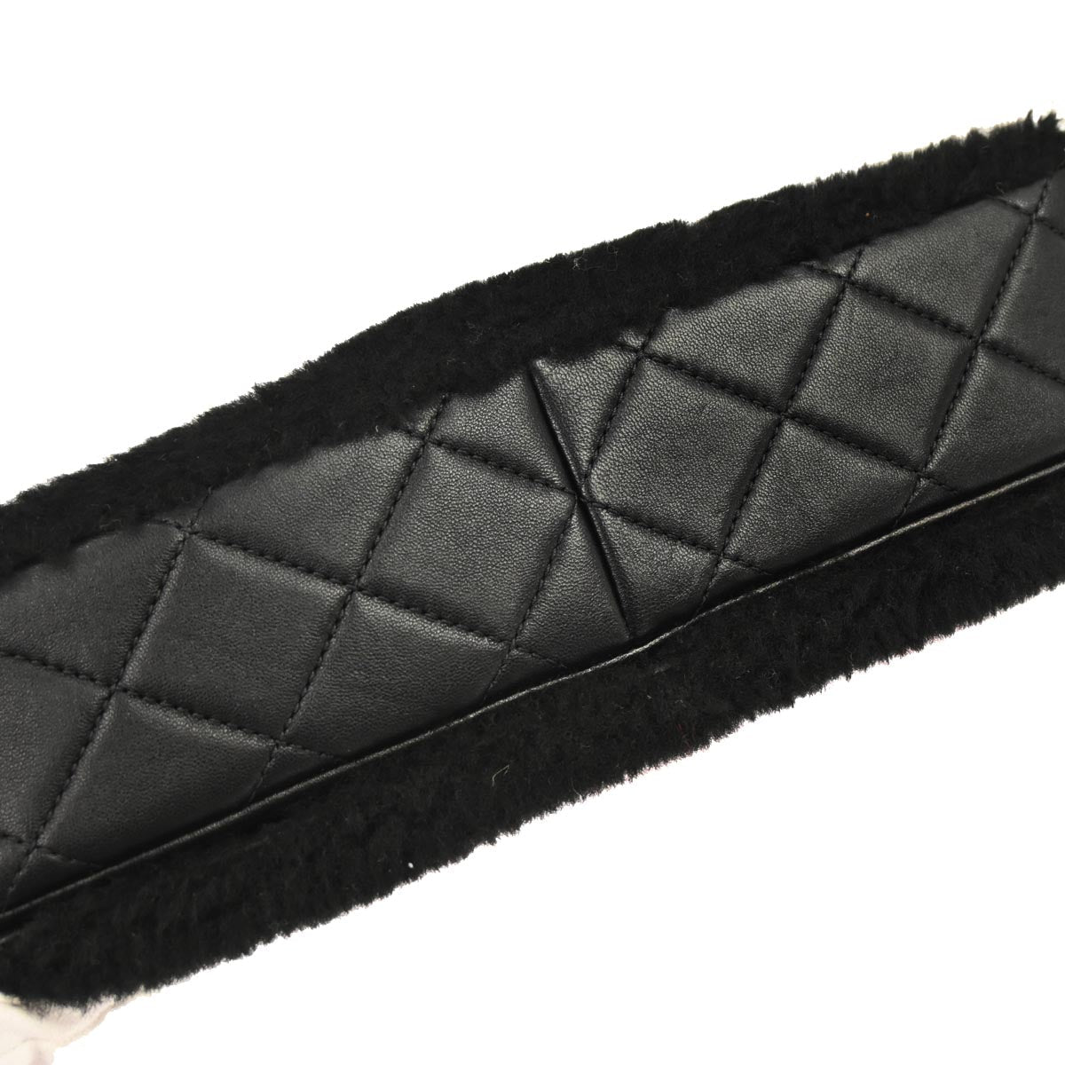 Chanel 2014-2015 Black Wool No.5 Turnlock Full Flap Shoulder Bag
