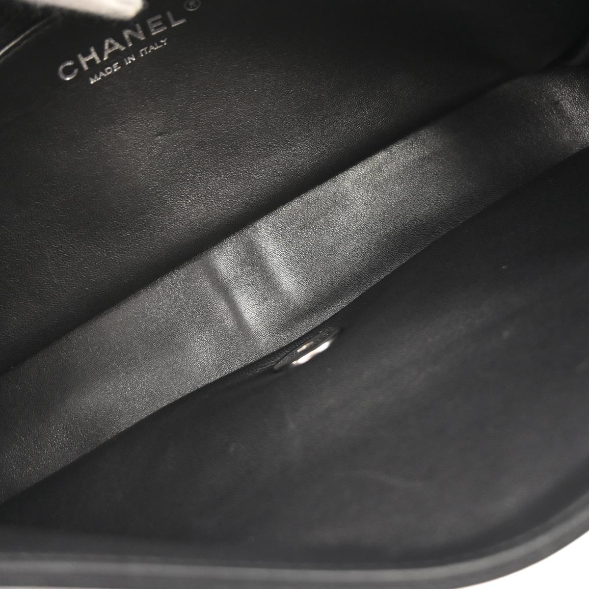 Chanel 2014-2015 Black Wool No.5 Turnlock Full Flap Shoulder Bag