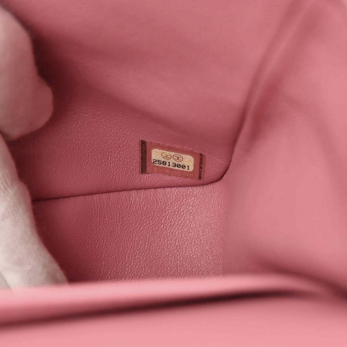 Chanel 2018 Pink Caviar Skin Medium Classic Double Flap Shoulder Bag