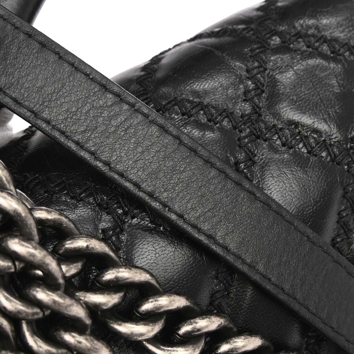 Boy Chanel Black Lambskin Medium 2way Shoulder Handbag