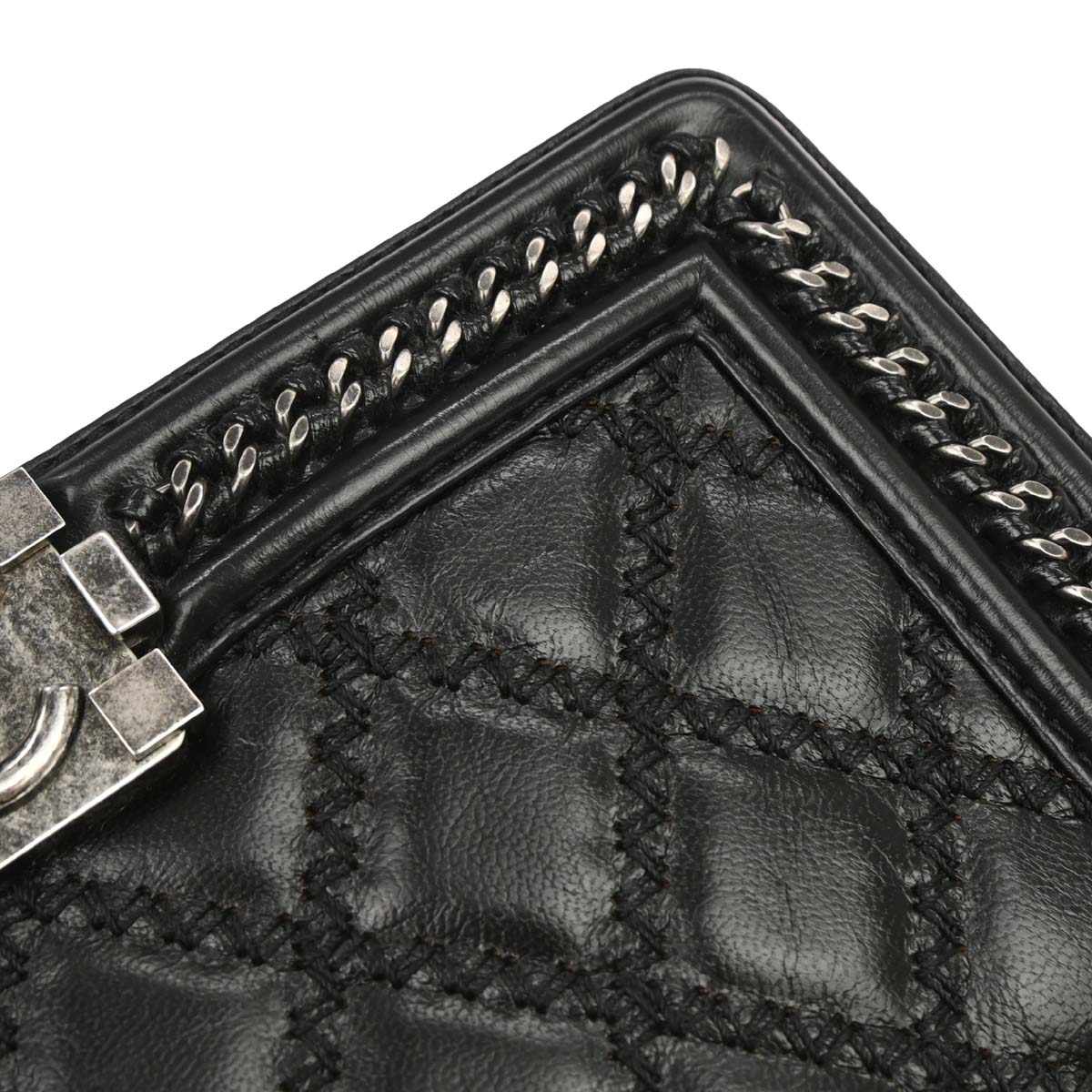 Boy Chanel Black Lambskin Medium 2way Shoulder Handbag