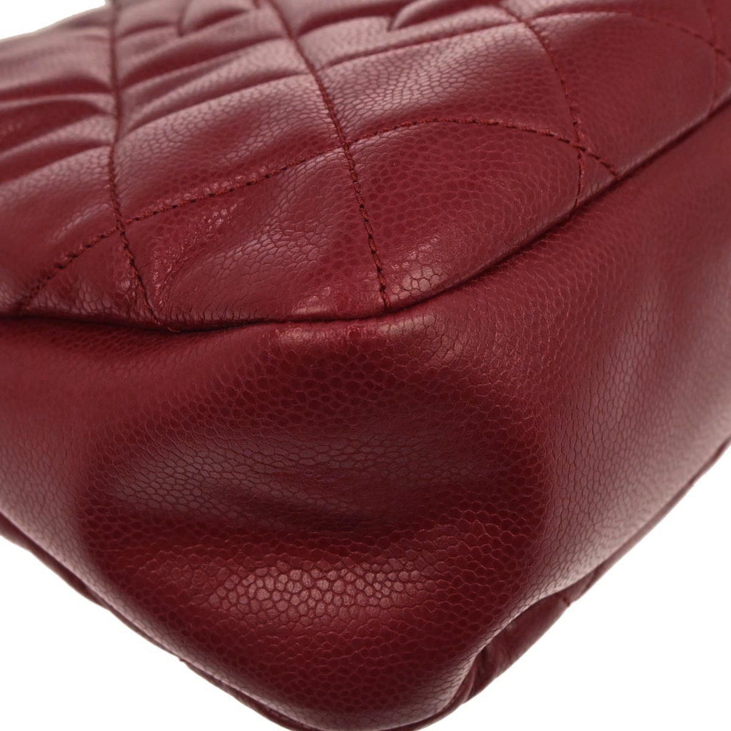 Chanel 2012 Red Caviar skin Timeless CC Chain Tote Bag