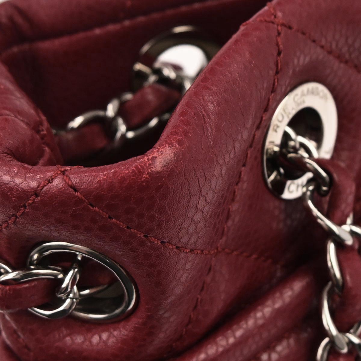 Chanel 2012 Red Caviar skin Timeless CC Chain Tote Bag
