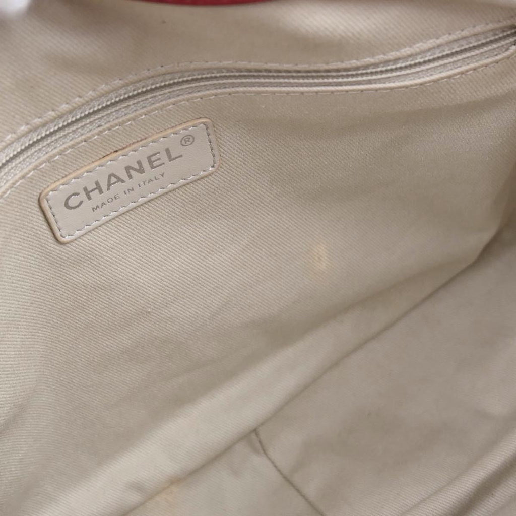 Chanel 2012 Red Caviar skin Timeless CC Chain Tote Bag