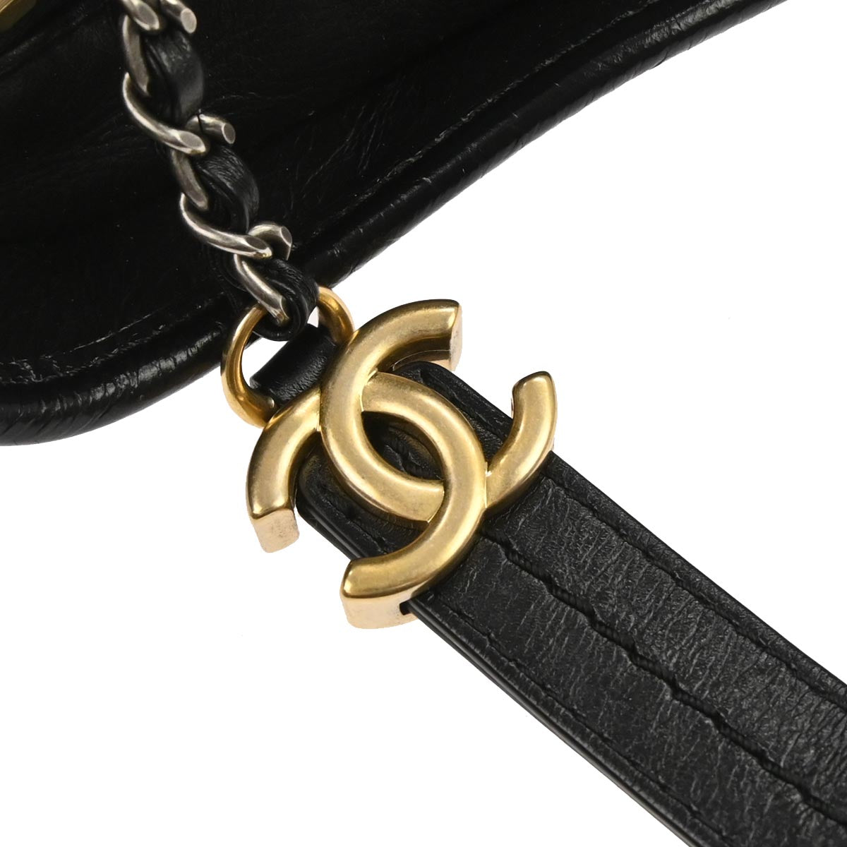 Chanel 2018 Black Lambskin Calfskin Large Gabrielle Shoulder Bag