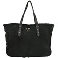 Chanel 2012-2013 Black Mouton Tote Handbag