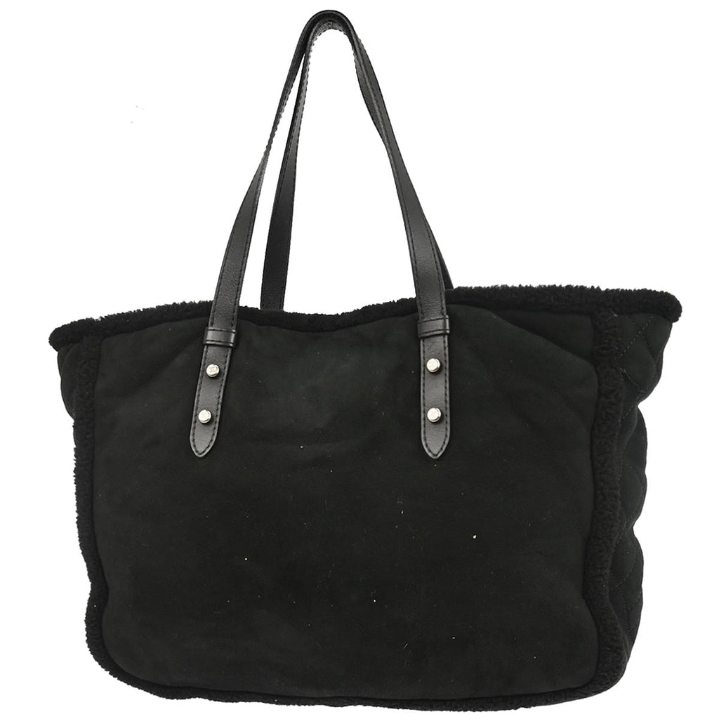 Chanel 2012-2013 Black Mouton Tote Handbag