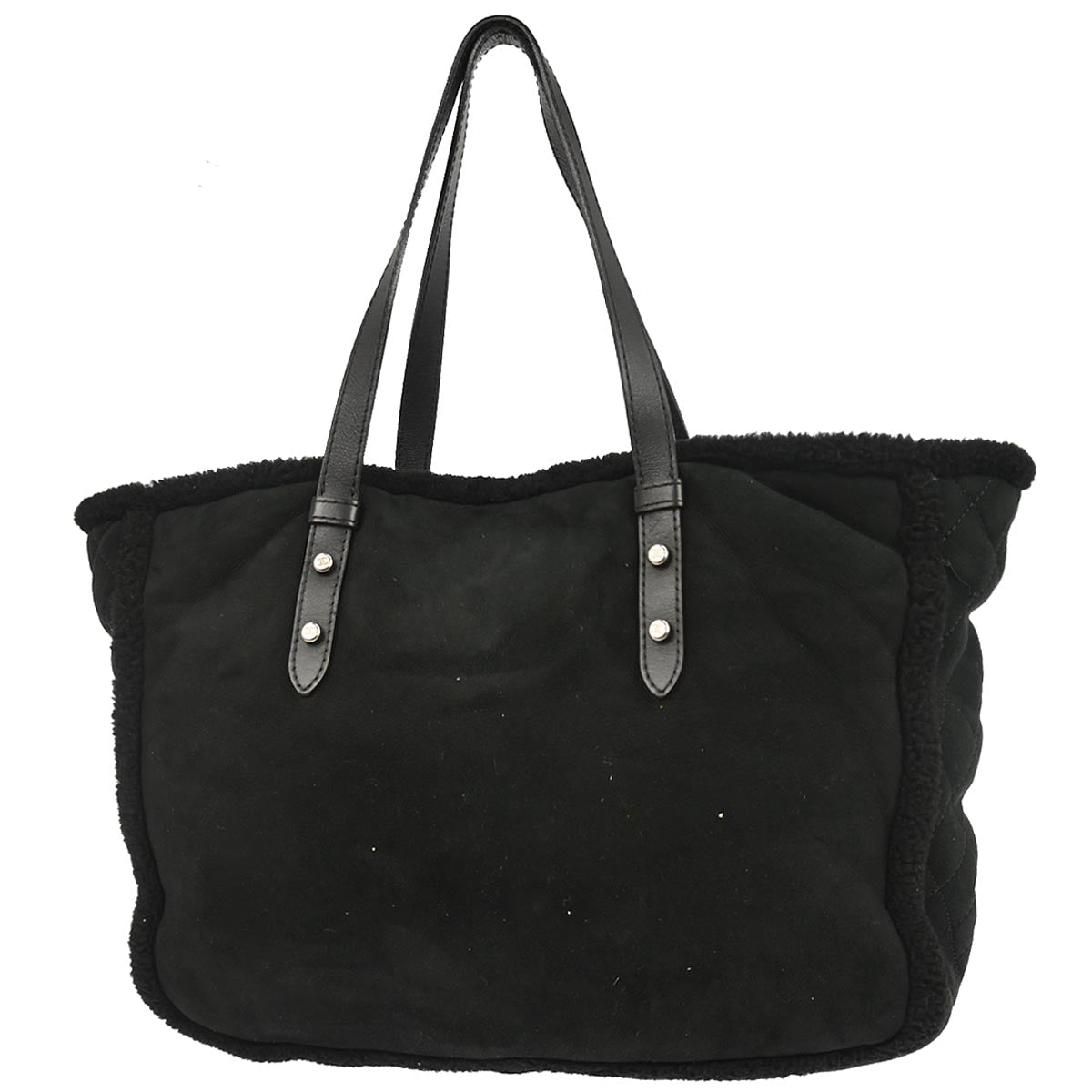 Chanel 2012-2013 Black Mouton Tote Handbag