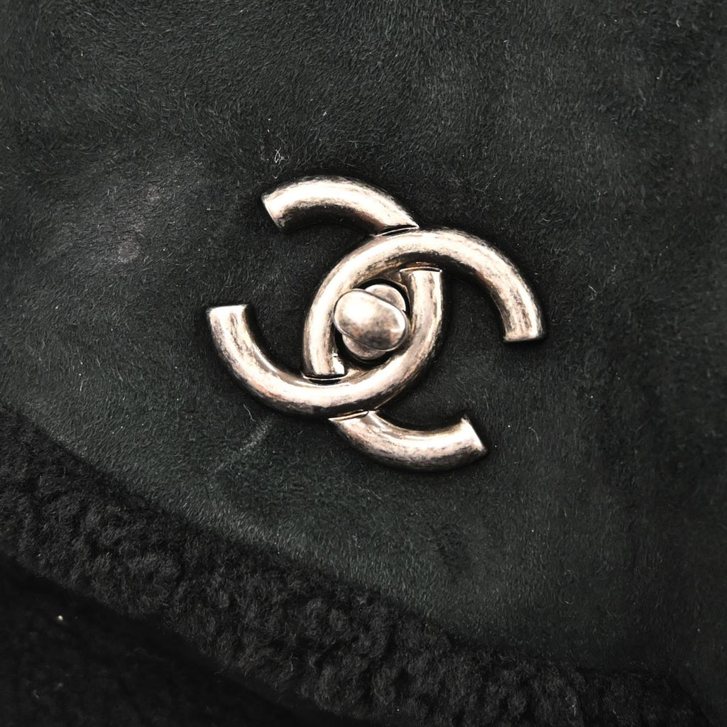 Chanel 2012-2013 Black Mouton Tote Handbag