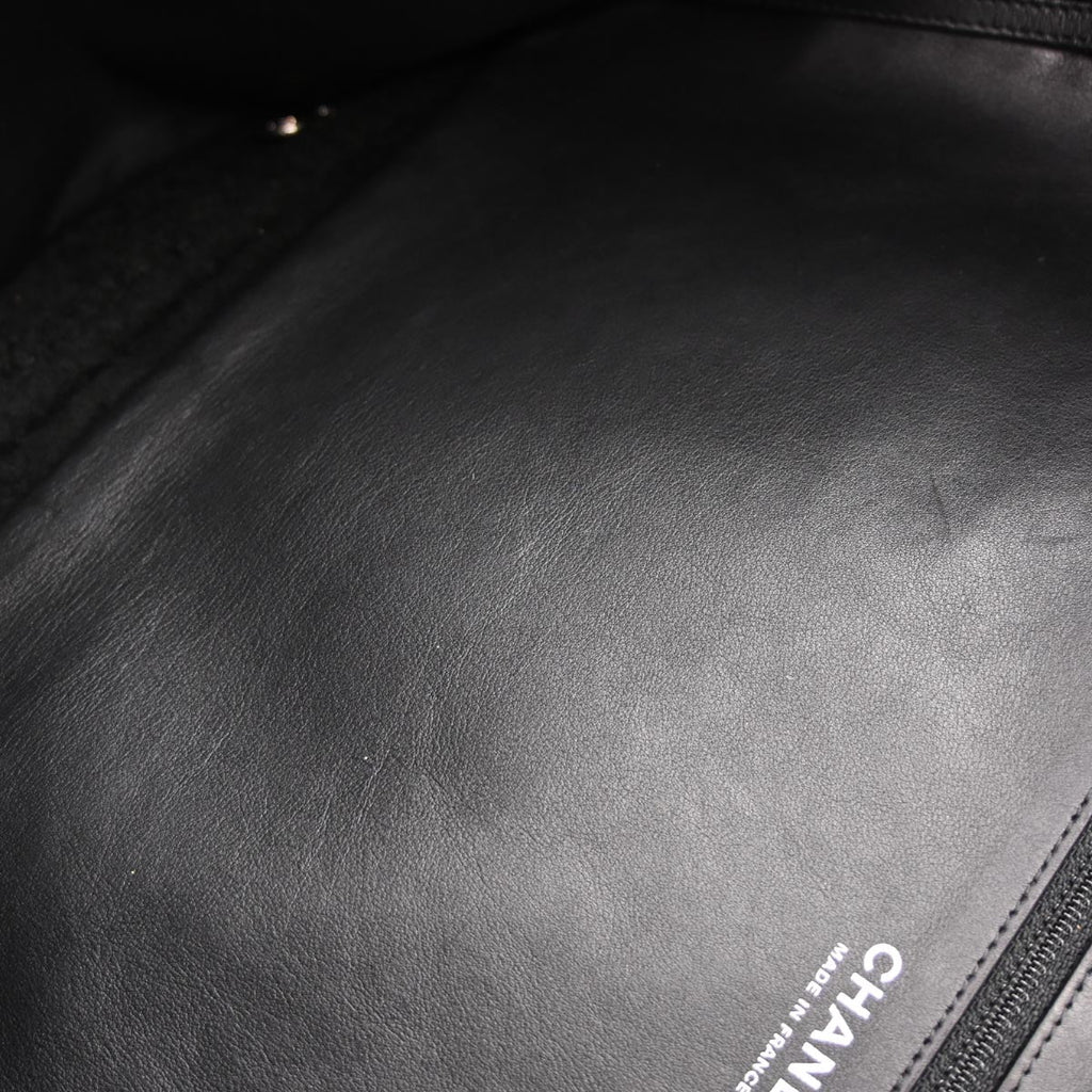 Chanel 2012-2013 Black Mouton Tote Handbag