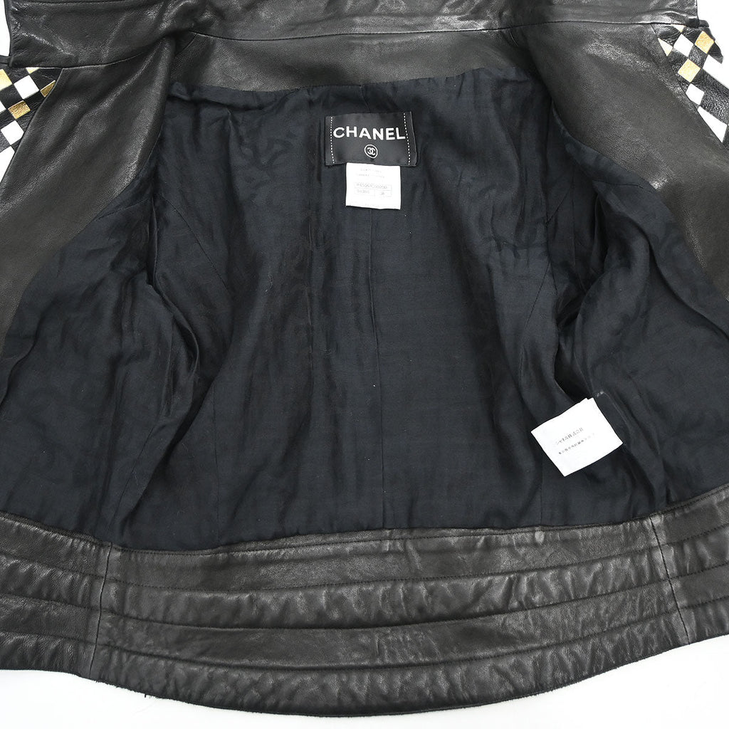 Chanel Single Breasted Jacket Black #38