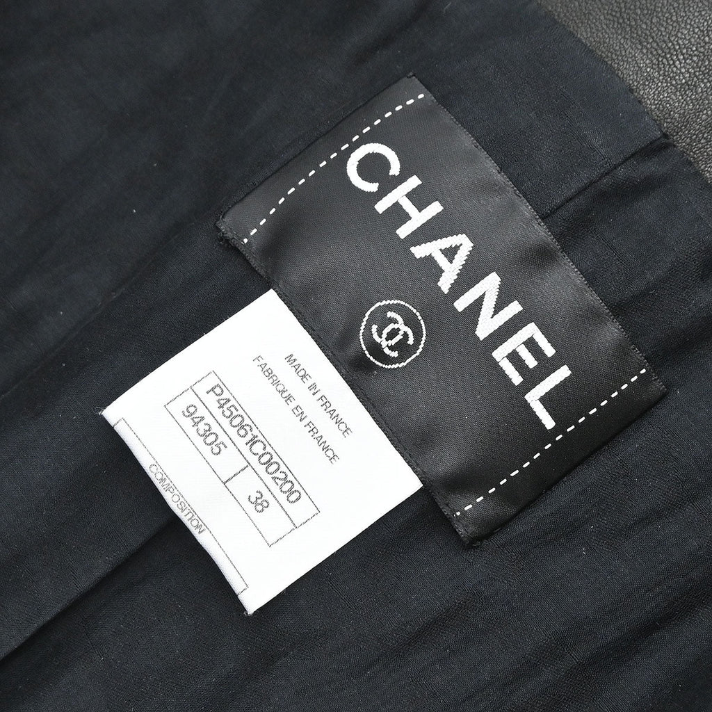 Chanel Single Breasted Jacket Black #38