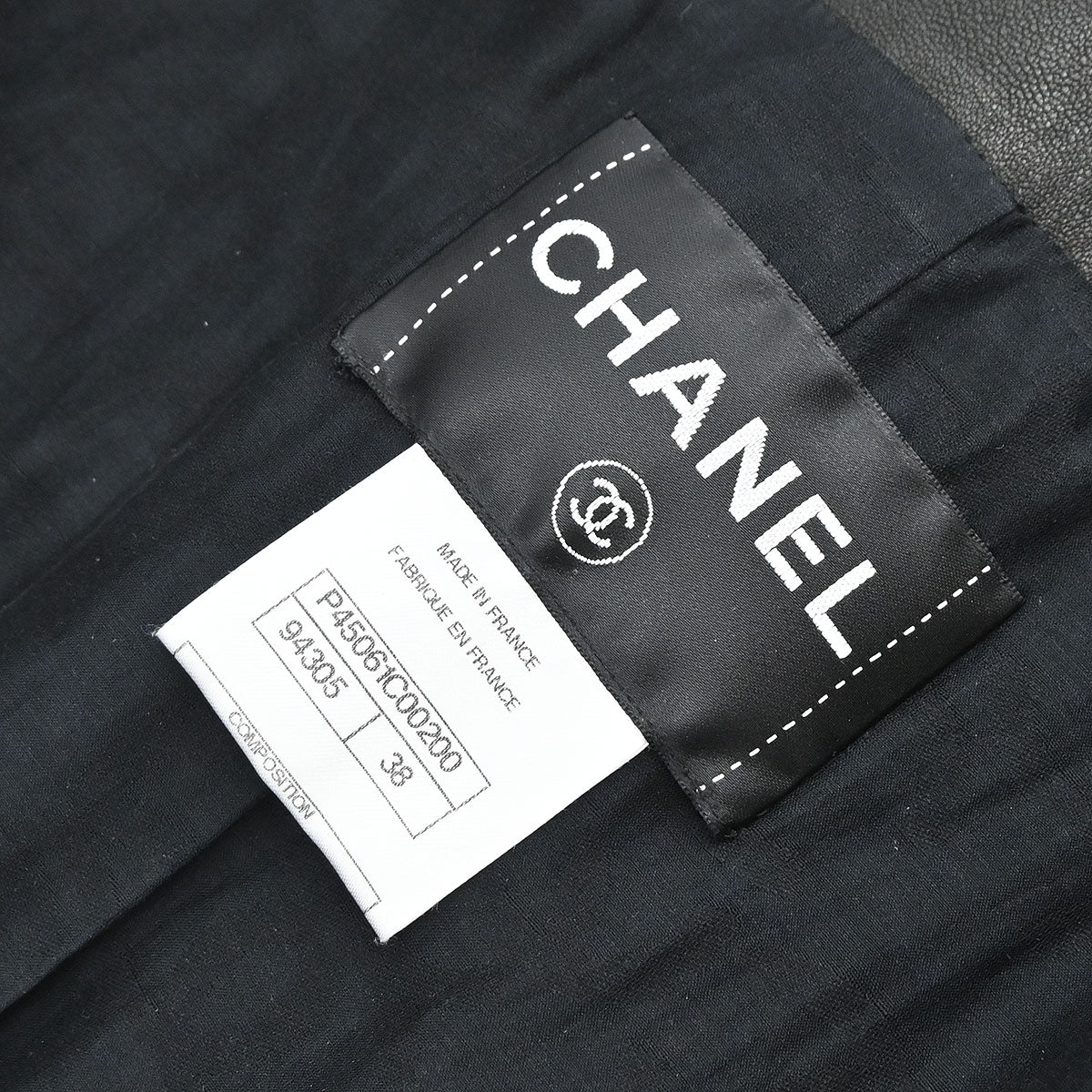 Chanel Single Breasted Jacket Black #38