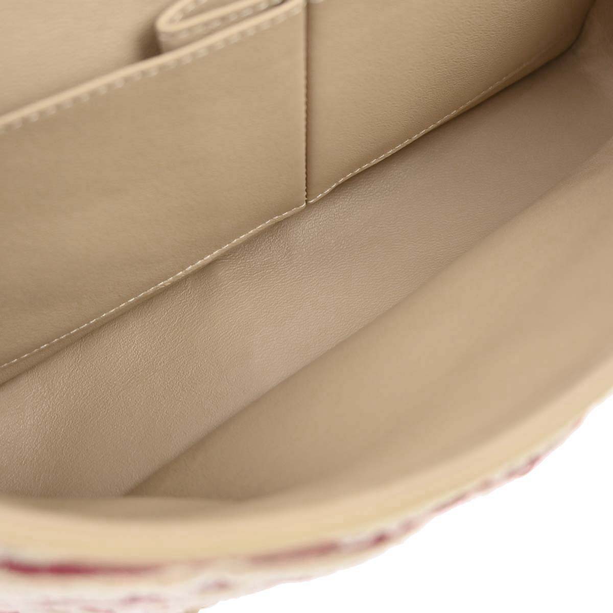 Chanel 2014 Beige Canvas Medium Classic Double Flap Shoulder Bag