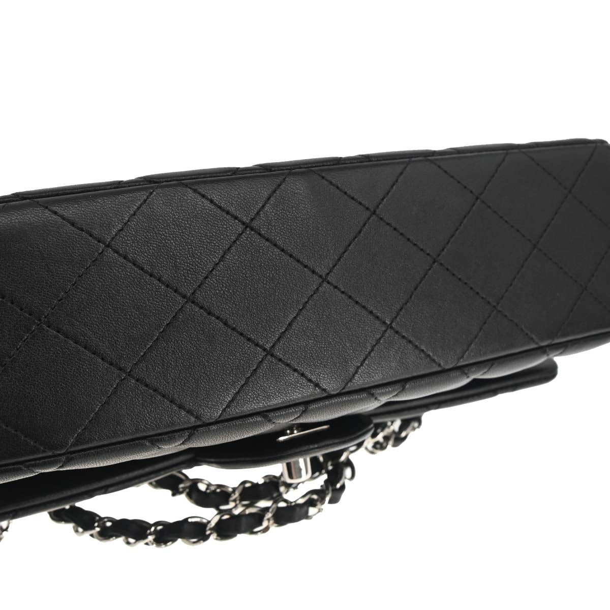 Chanel 2014 Black Lambskin Medium Classic Double Flap Shoulder Bag
