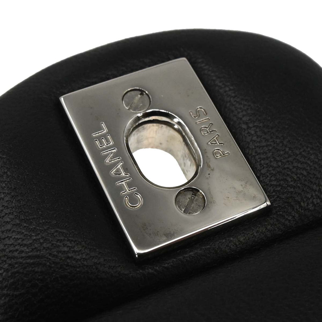 Chanel 2014 Black Lambskin Medium Classic Double Flap Shoulder Bag