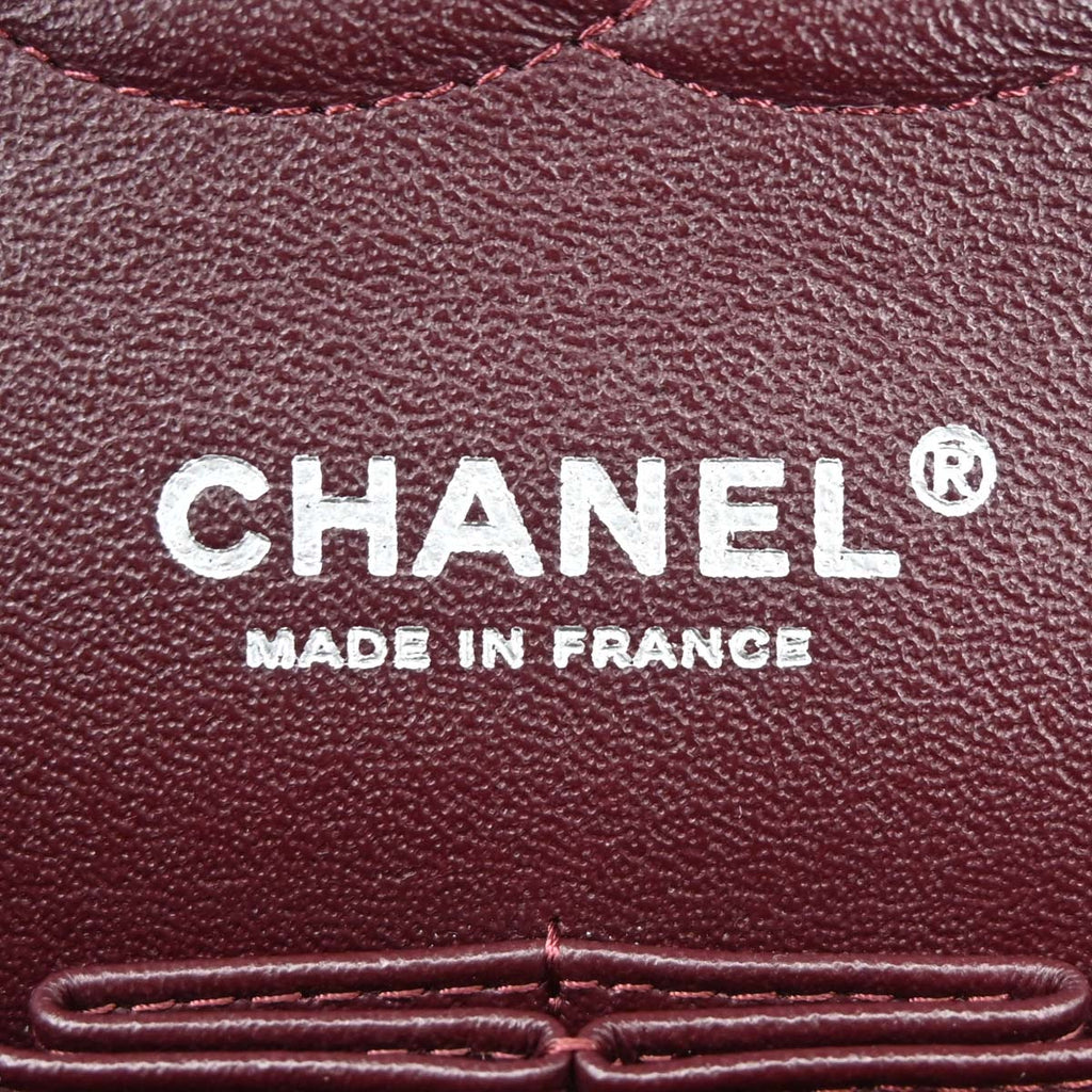 Chanel 2014 Black Lambskin Medium Classic Double Flap Shoulder Bag