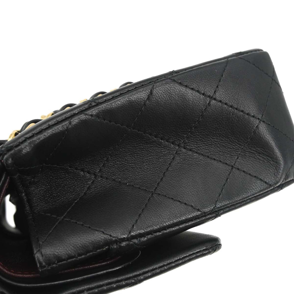 Chanel 2019 Black Lambskin Medium Classic Double Flap Shoulder Bag
