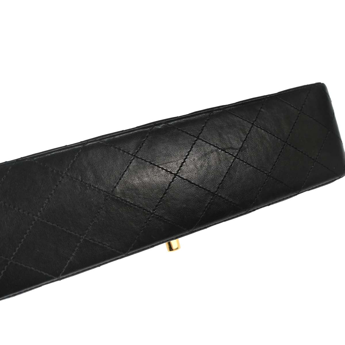 Chanel 2012 Black Lambskin Medium Classic Double Flap Shoulder Bag