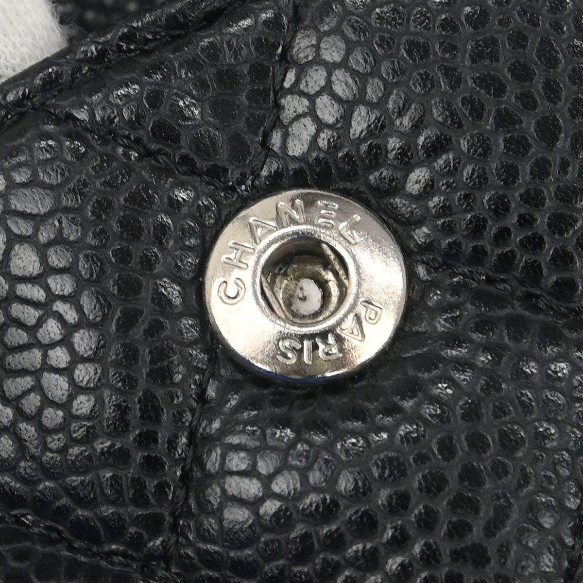 Chanel 2011 Black Caviar Skin Medium Classic Double Flap Shoulder Bag