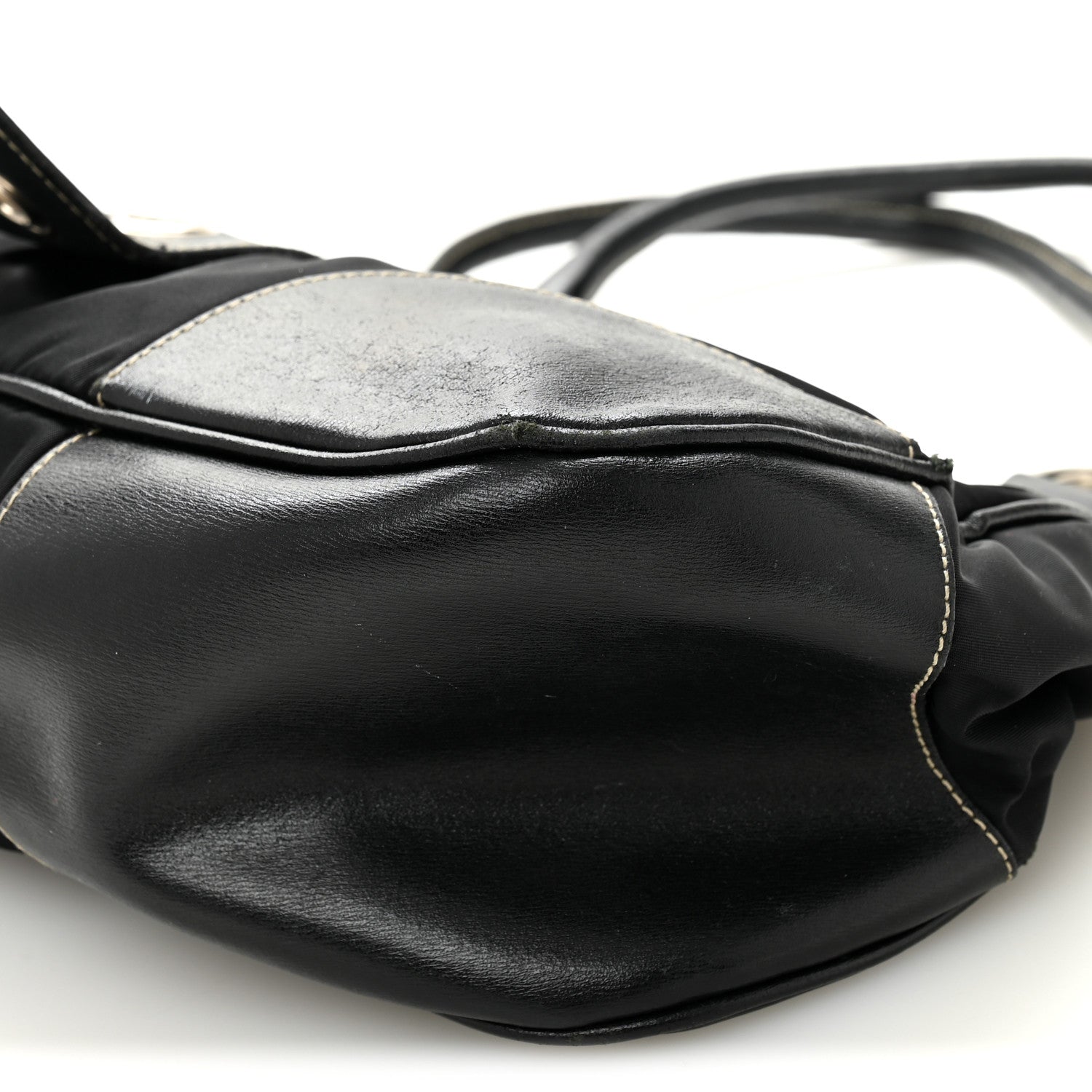 Prada Tessuto Nylon Moon Shoulder Bag Black
