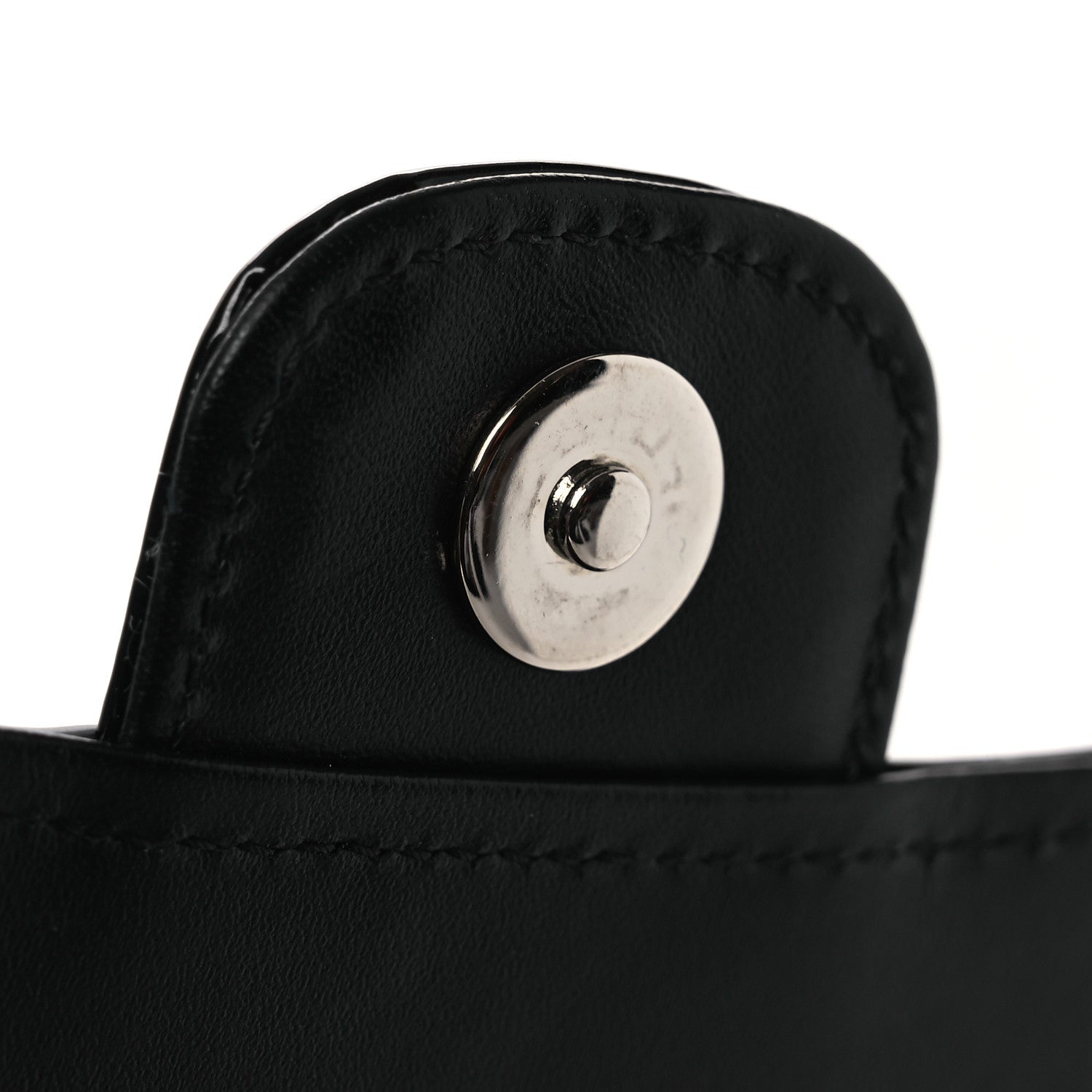 Chanel Patent Quilted Wallet On Removable Chain WOC Black