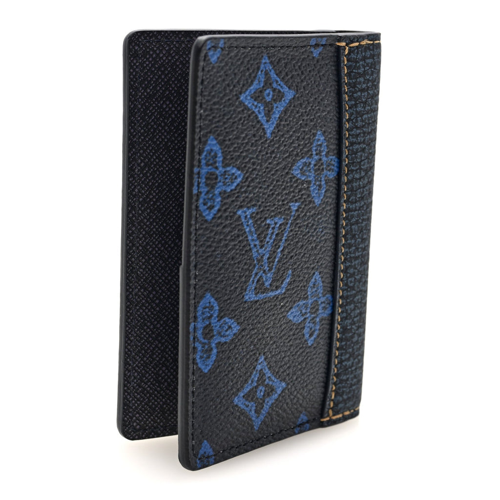 Louis Vuitton Monogram LV Record Pocket Organizer NM Blue