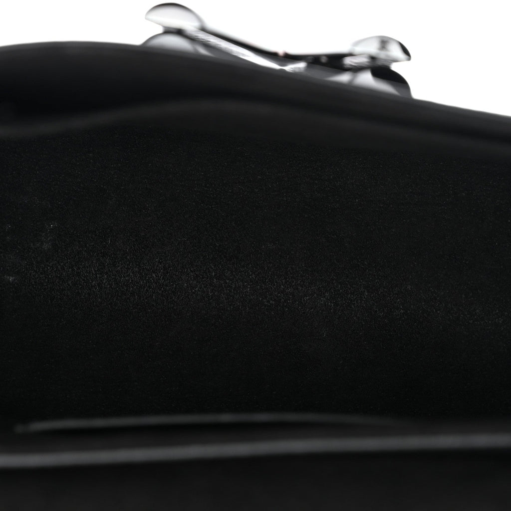 Louis Vuitton Calfskin Trompe L'oeil Twist Shoulder Bag MM Black Brown