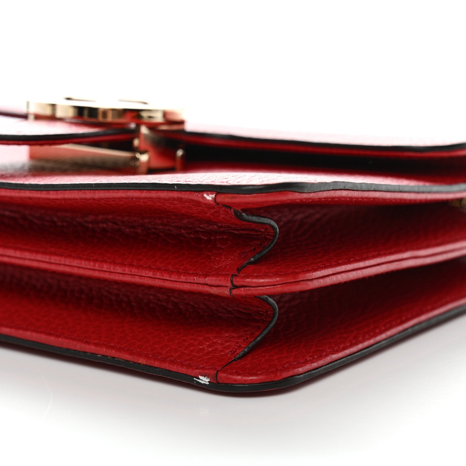 Gucci Dollar Calfskin Small Interlocking G Shoulder Bag Red