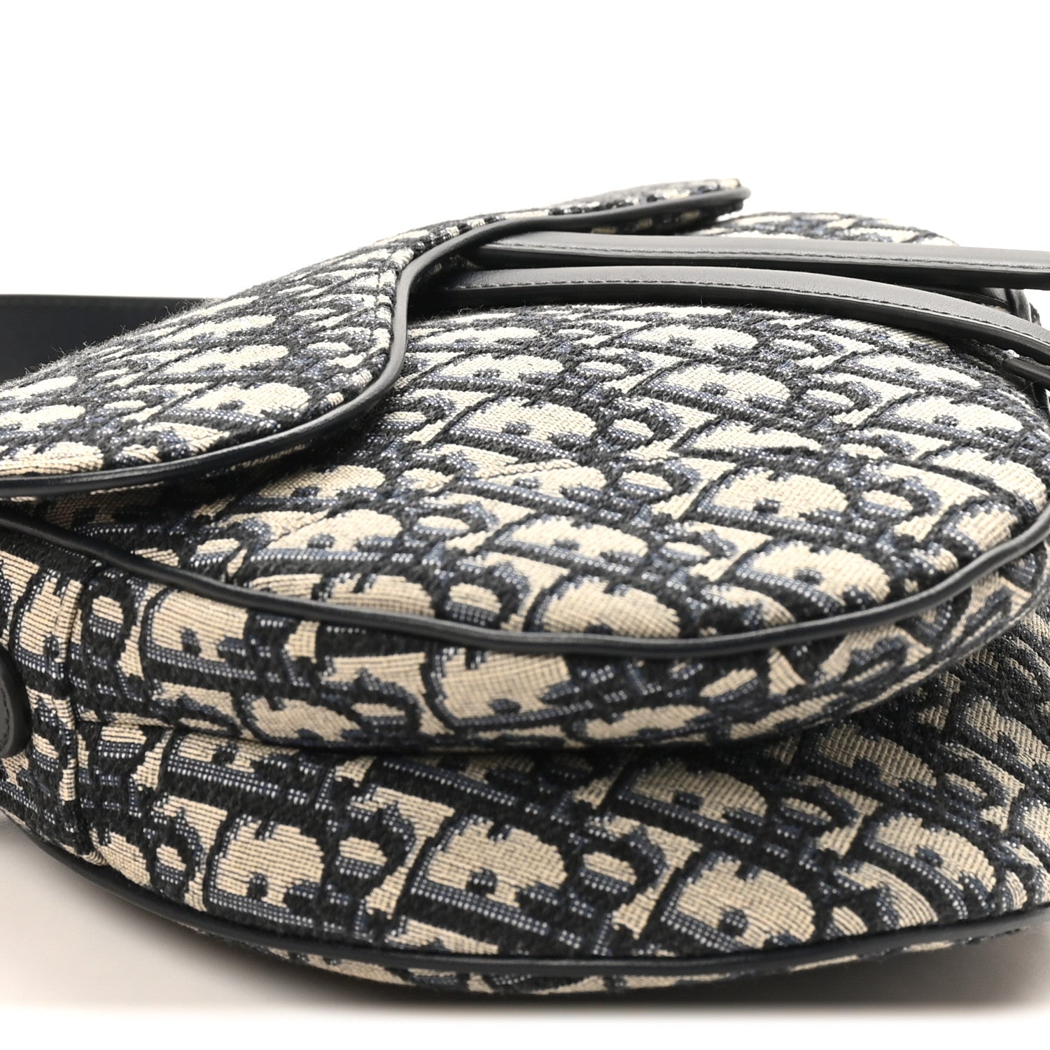 Christian Dior Oblique Saddle Bag Blue