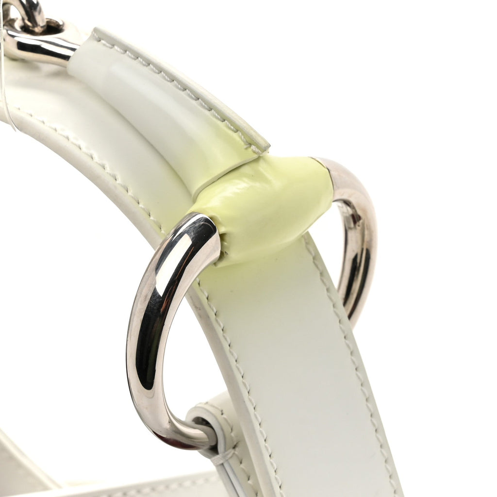 Gucci Master Lux Calfskin Horsebit Chain Shoulder Bag Great White