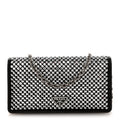 Prada Satin Crystal Metal Triangle Logo Mini Crossbody Bag Cristal