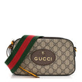 Gucci GG Supreme Monogram Web Neo Vintage Shoulder Bag Beige New Acero Crop