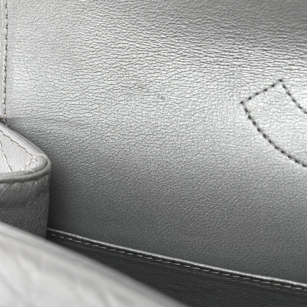 Chanel Metallic Aged Calfskin Quilted 2.55 Reissue 226 Flap Silver