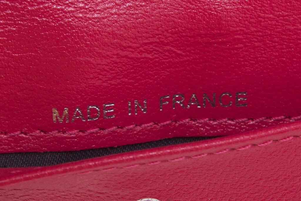 Chanel Pink Camellia Embossed Patent Leather Wallet